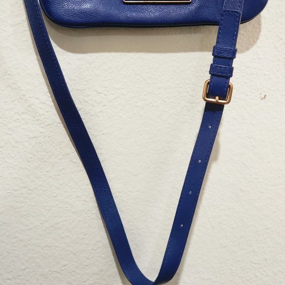 SOLD Marc by Marc Jacobs Cobalt Blue Leather Crossbody Bag with Gold Hardware - Picture 7 of 8